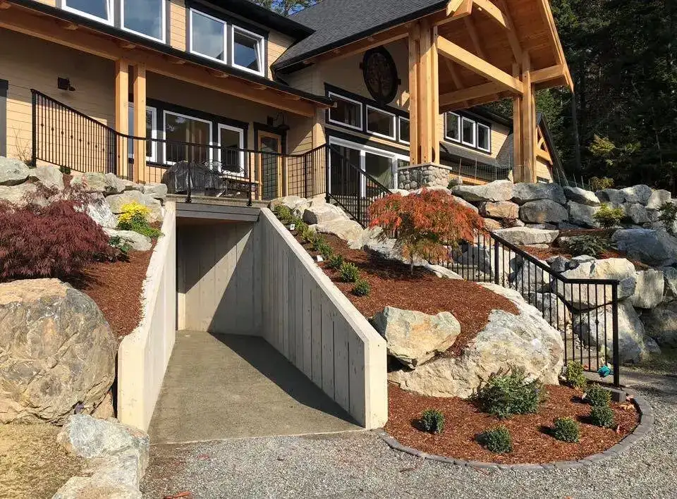 Entry stair railing