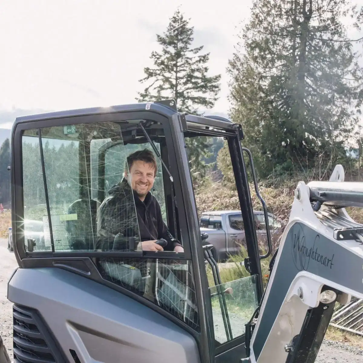 Site work with our excavator